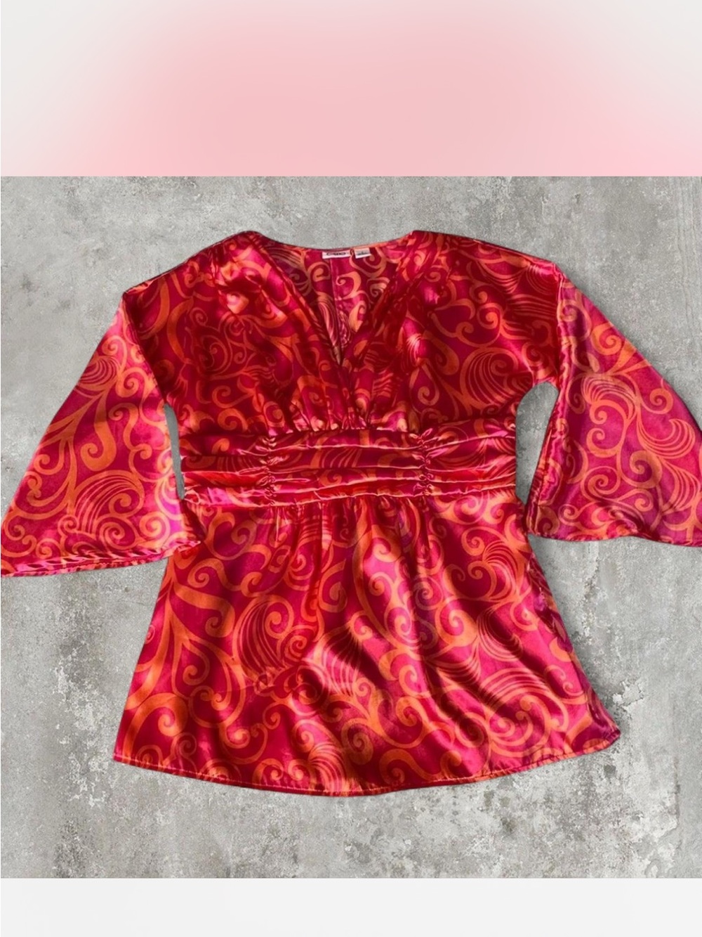 ✨ VIBRANT Y2K CATO BELL SLEEVE BABYDOLL TOP ✨